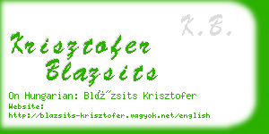 krisztofer blazsits business card